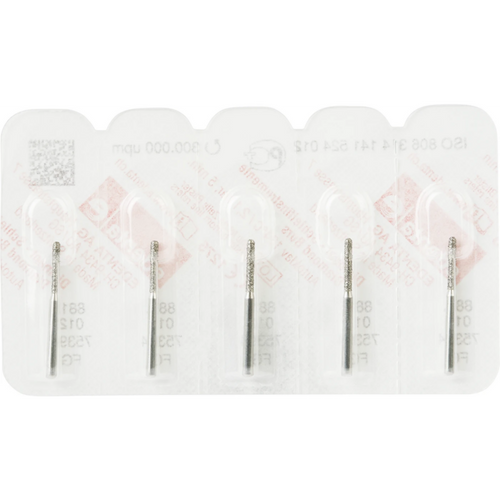 Diamant 881 5 stk Standard, FG, fasong 141 Sylindrisk rund, 6 mm, ISO 012