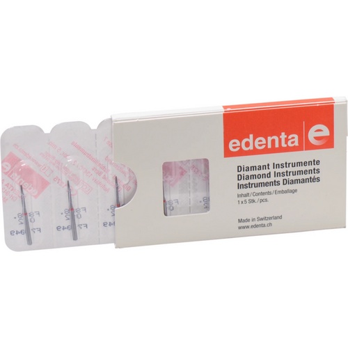 Diamant 888 5 stk. rød fin, FG, fasong 496 flamme, 8 mm, ISO 012