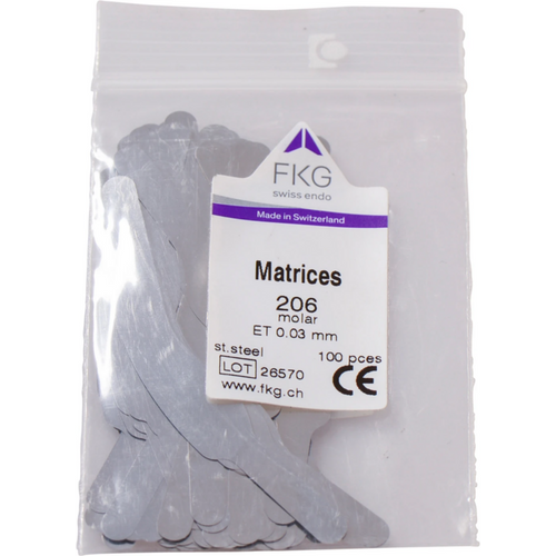 FKG matriser 100 stk. 206, ET 0,03 mm, molar