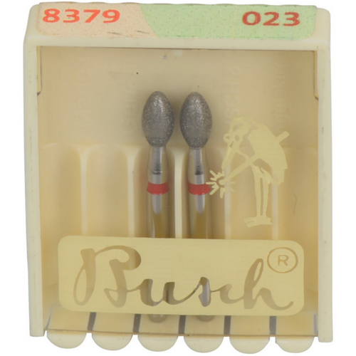 Premium diamantbor 379 2 stk. rød fin, FG, figur 277, 3,4 mm, ISO 023