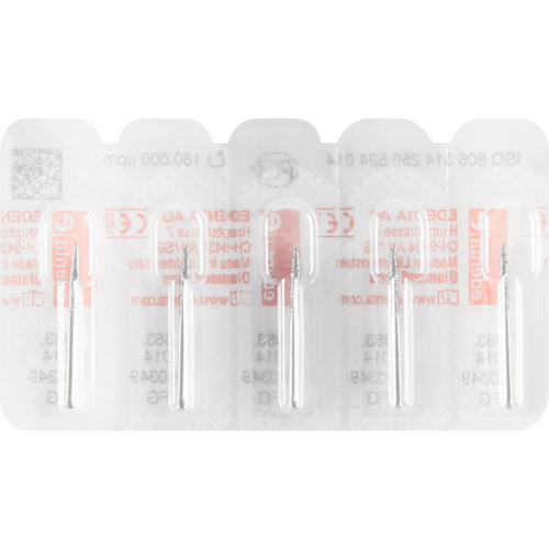 Diamant 863 5 standard, FG, figur 250 flamme, 10 mm, ISO 014