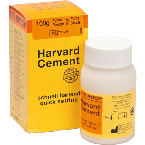 Harvard Cement hurtigherdende pulver klinikkpakke 100 g pulver 2 . hvitaktig blå