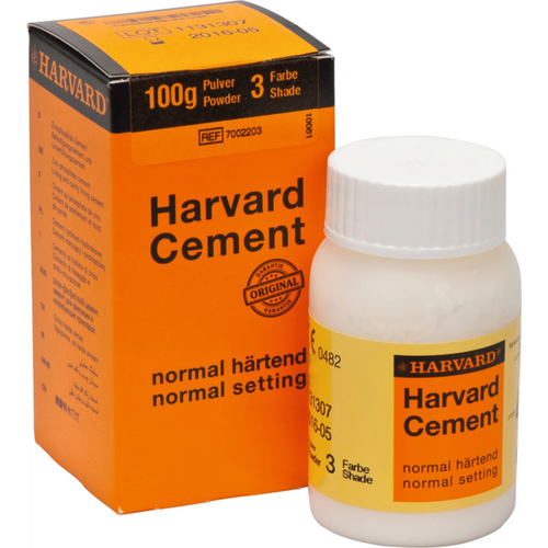 Harvard Cement normal herdende pulver klinikkpakning 100 g pulver 3 - hvitaktig gul