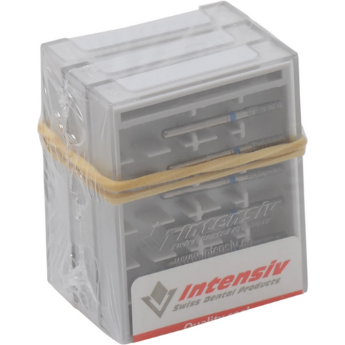 Diamant 846 6 stk blå medium, FG, fasong 545 konisk avrundet kant, 6 mm, ISO 018