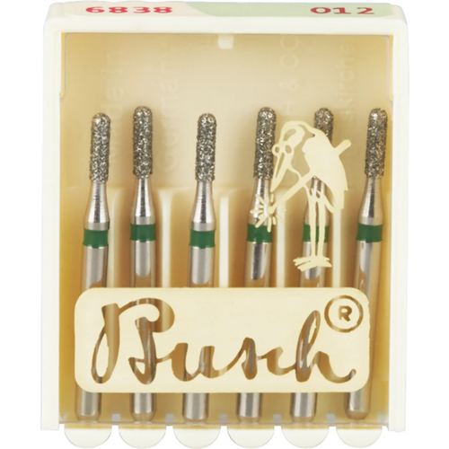 Premium diamantbor 838 6 stk grønn grov, FG, figur 137, 4 mm, ISO 012