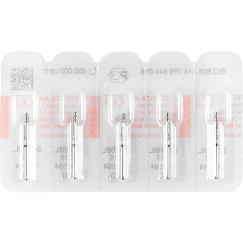 Diamant 856L 5 stk svart supergrov, FG, fasong 199 lang konisk rund, 9 mm, ISO 016