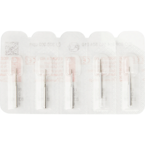 Diamant 858 5 standard, FG, figur 165 kjeglespiss, 8 mm, ISO 010