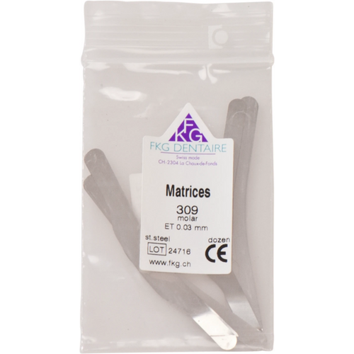 FKG matriser 12 stk. 309, ET 0,03 mm, molar