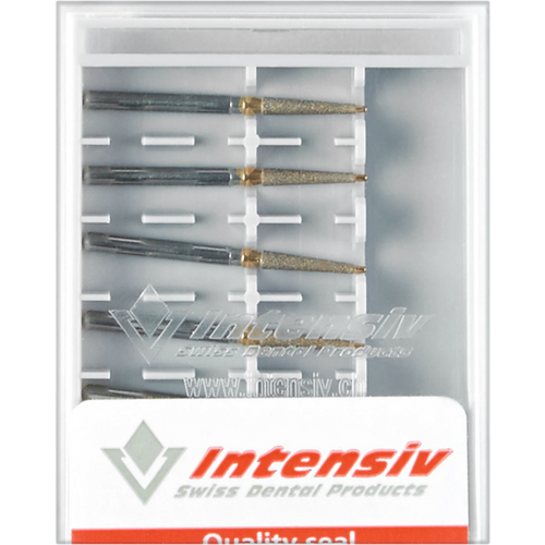 Diamant 851 6 gull, FG, figur 219, avrundet konus, sikker ende, 8 mm, ISO 015