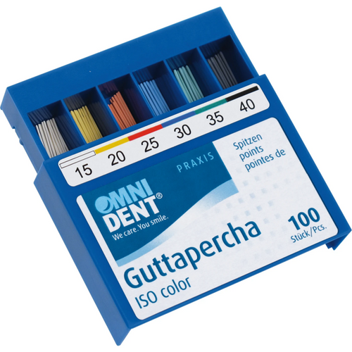 Guttapercha points assortert 100 stk. ISO 015-040