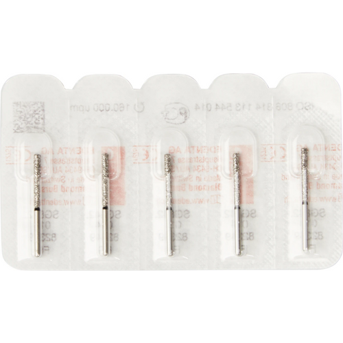 Diamant 842 5 stk. svart ekstra grov, FG, figur 113 sylinder flat, 12 mm, ISO 014