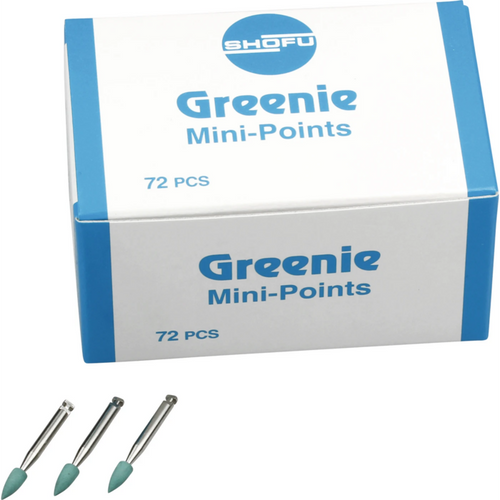 Silikonpolerer storforpakning 72 stk grønn, RA, form mini-spiss, ISO 030