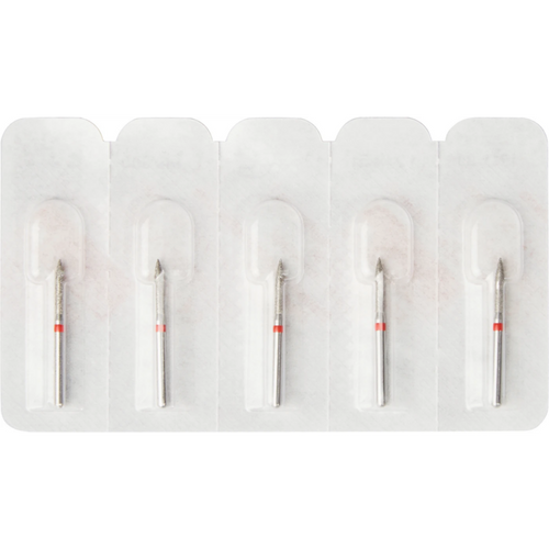 Diamant 862 5 stk. rød fin, FG, figur 249 flamme, 8 mm, ISO 012 (F862.314.012)