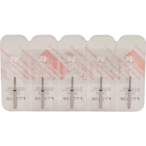 Omni diamanter 835 5 stk svart supergrov, FG, fasong 108 sylinder flat, 4 mm, ISO 010