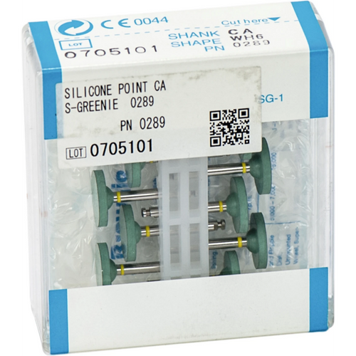 Silikonpolerer 12 stk grønn, RA gul, figur WH6, ISO 120