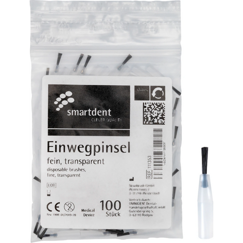 smart engangsbørster 100 stk., sorte og korte hår, fine