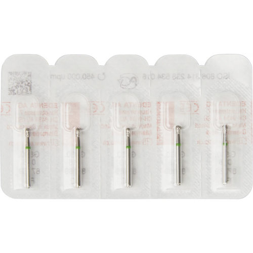 Diamant 830 5 stk. grønn grov, FG, figur 238 pære, 2,7 mm, ISO 016