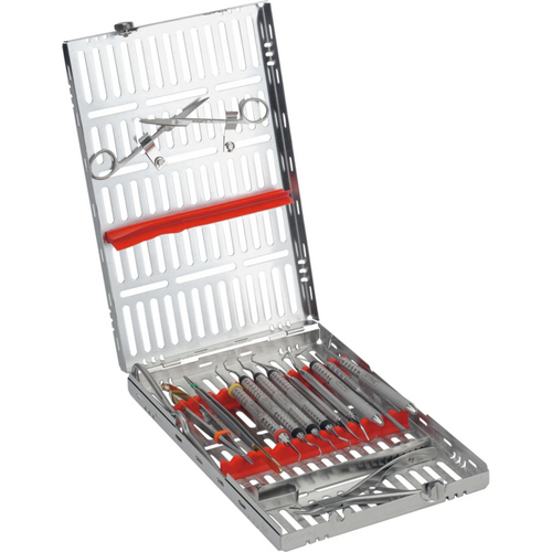 IMS Signature DIN instrumentkassett stk. DIN rød, for 18 instrumenter