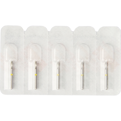 Diamant 368 5 stk. gule superfine, FG, figur 257 knopptype, 3,5 mm, ISO 016