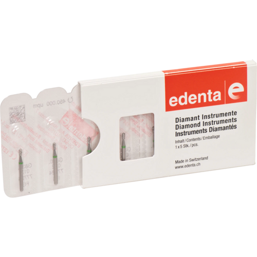 Diamant 830 5 stk. grønne grove, FG, figur 238 pære, 2,7 mm, ISO 012