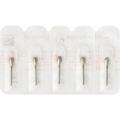 Diamant 379 5 stk grønn grov, FG, fasong 277 eggformet, 5,5 mm, ISO 029