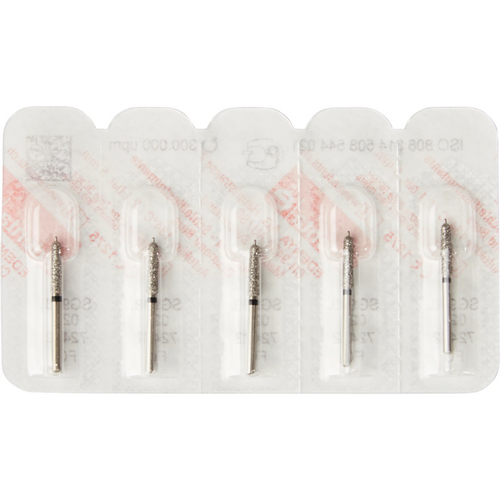 Diamant 998 5 stk. svart s-grov, FG, fasong 508 konisk rund m. guide, 9 mm, 0,6 mm, ISO 021