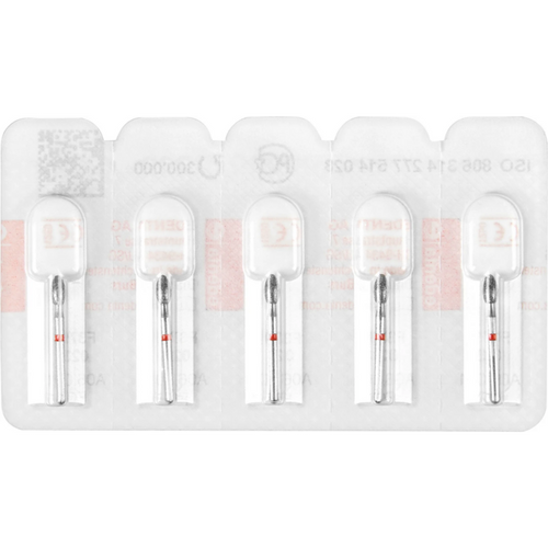 Diamant 379 5 stk. rød fin, FG, figur 277 eggformet, 4,5 mm, ISO 023
