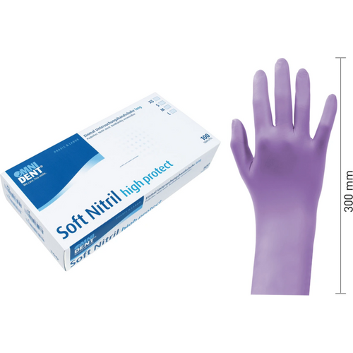 Omni high protect nitrile glove Soft hansker 100 stk. pudderfrie, fiolett, L