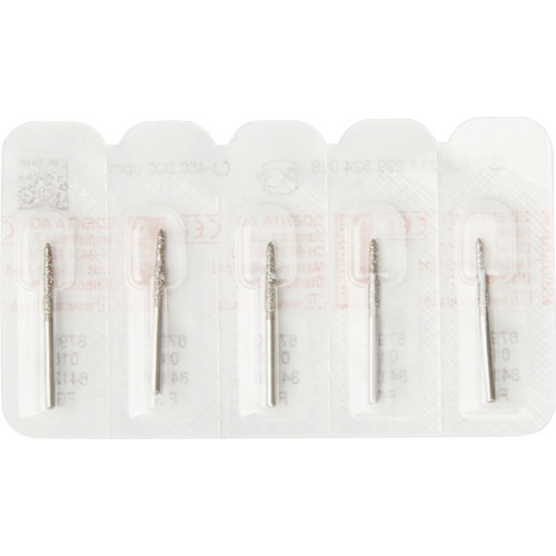 Diamant 879K 5 stk Standard, FG, fasong 299 Konisk torpedo, 10 mm, ISO 018