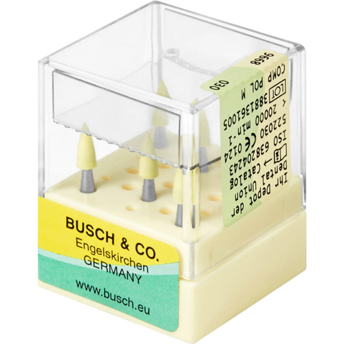 Composite poleringssystem 6 stk. gul, medium, RA, ISO 030