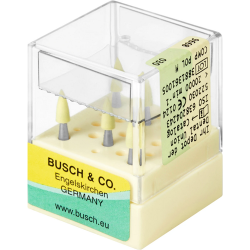 Composite poleringssystem 6 stk. gul, medium, RA, ISO 030