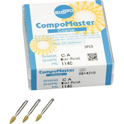 CompoMaster 3 stk. gul grov, RA, form mini spiss, ISO 030