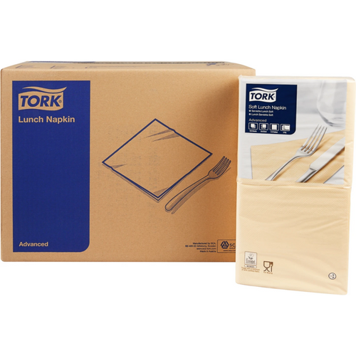 TORK Soft Lunch Napkins (1/4 fold) kartong 10 x 150 stk. sand