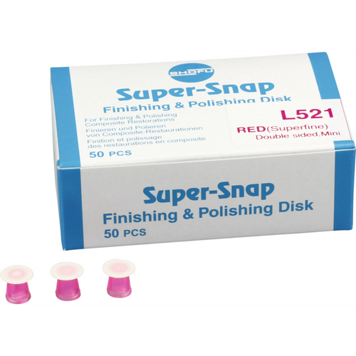 Super-Snap refill-pakke 50 skiver, rød, ekstra fin korning, mini