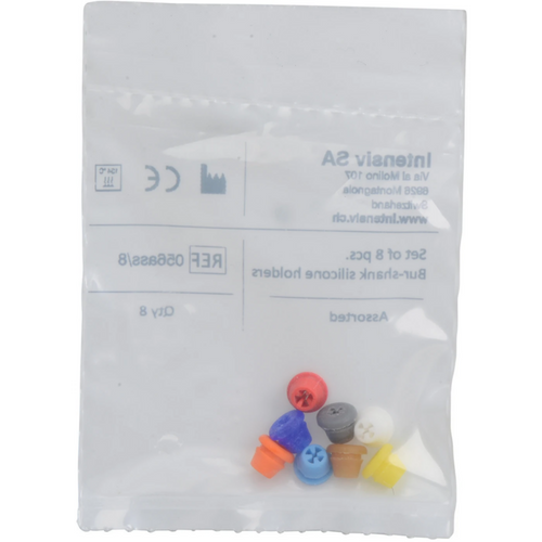 Silikonholder assortert 8 stk. assortert (grå, mørkeblå, brun, rød, hvit, gul, oransje, lyseblå)