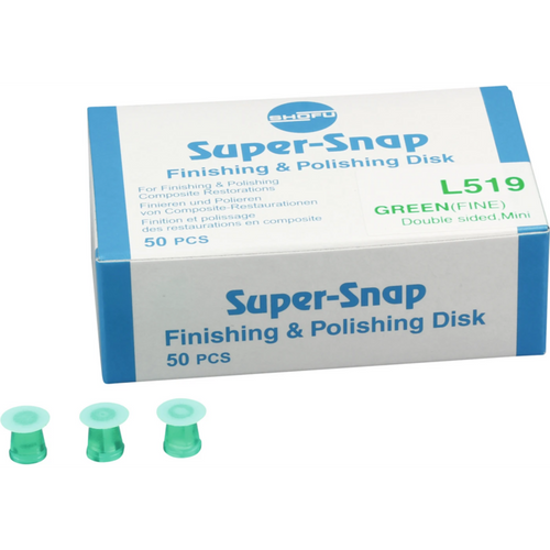 Super-Snap refill-pakke 50 skiver, grønn, fin korning, mini