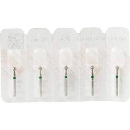 Diamant 801 5 stk. grønn grov, FG, fasong 001 kule, ISO 023