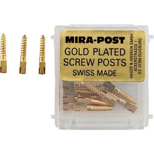 Mira-Post Refillpakke med 12 gullbelagte pinner størrelse 4, M