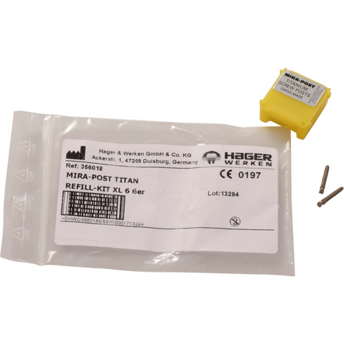 Mira-Post Refillpakke 6 stifter titan størrelse 6, XL