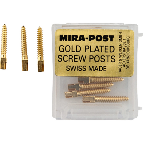 Mira-Post refill pakke med 12 gullbelagte pinner størrelse 5, L