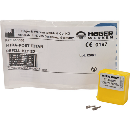 Mira-Post refillpakke 6 stifter titan størrelse 2, S