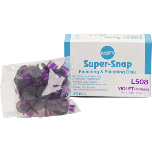 Super-Snap refillpakke 50 skiver, fiolett, medium grovhet, belegg på forsiden, standard