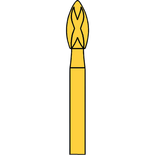 Cool diamanter CD80 2 stk rød fin, FG, 5 mm, egg, ISO 023