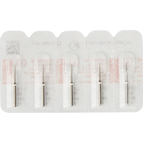 Diamant 859 5 stk hvite ultrafine, FG, fasong 166 kjegleformet spiss, 10 mm, ISO 010