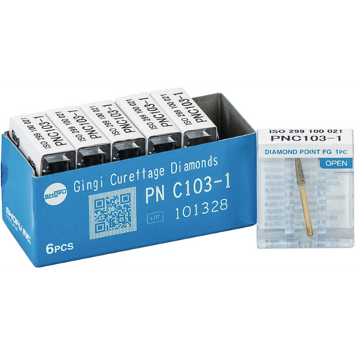 Gingi Curettage 6 stk. oransje, FG, 10 mm, ISO 021