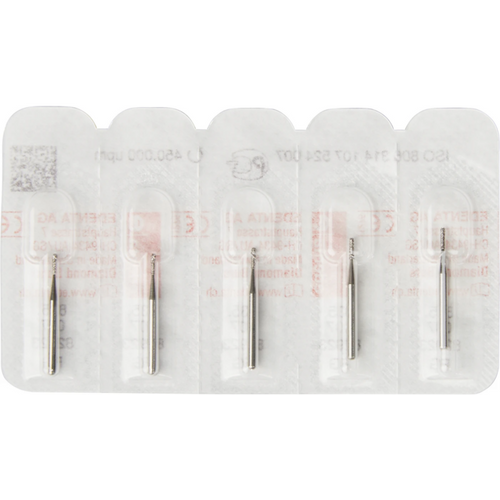 Diamant 835 5 standard FG, fasong 107 sylindrisk flat, 3 mm, ISO 007