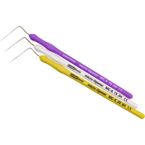 Micro Opener 3 stk. 21 mm, ISO 10 lilla, ISO 15 hvit, ISO 20 gul, taper 04