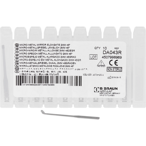 Micro metal speil 10 stk. runde, 35° vinklet, lengde 45 mm, Ø 3,5 mm