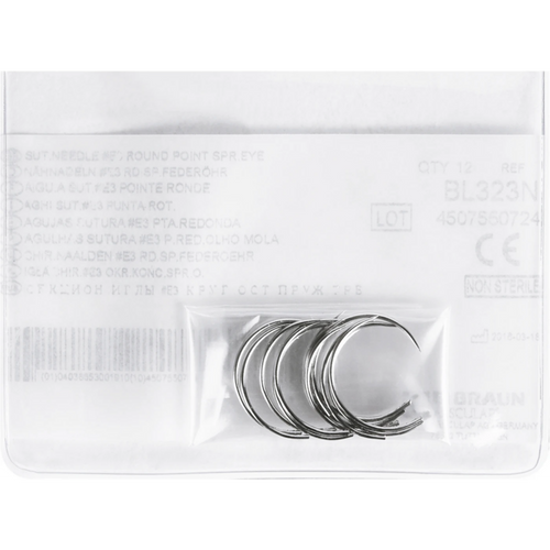 Kirurgiske suturnåler 12 stk., fasong 3, BL323N
