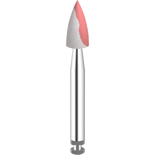 Omnipol for sintret zirkonium stk. rød/hvit medium, liten flamme, RA, hodelengde: 7 mm, 3,3 mm